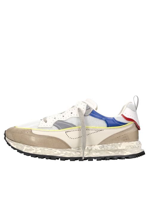 Sneakers in pelle e tessuto HIDNANDER | THREEDOME.ZERO HD1MS230 310BIANCO-BEIGE-BLU-ROSSO-GIALLO